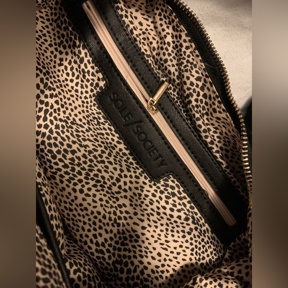 ⚡️✨💥Hobo Sole Society Bag Large Velour Shoulder Bag Black - Picture 8 of 10